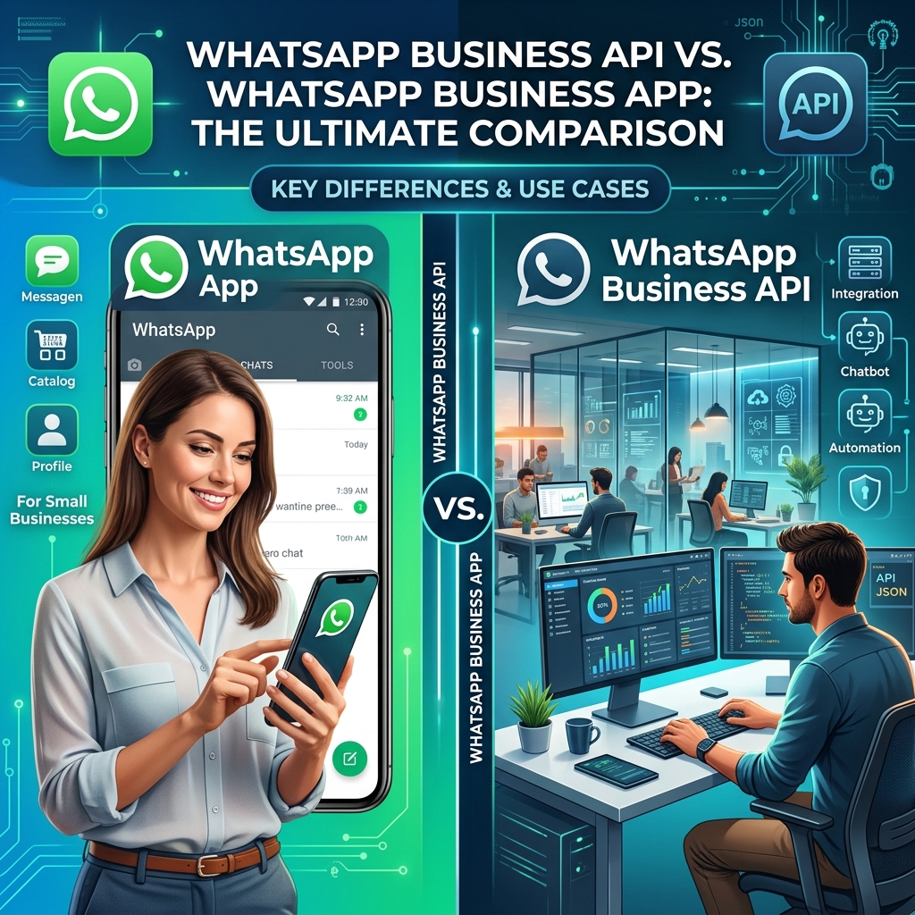 WhatsApp Business API vs WhatsApp Business App Comparison