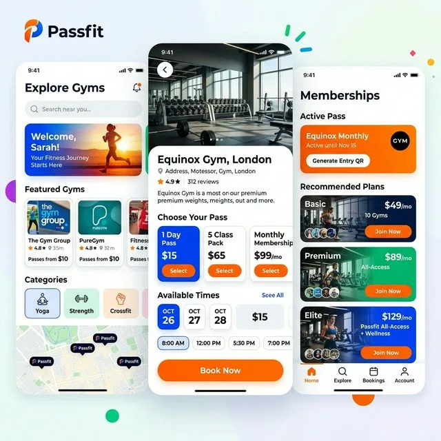 Passfit.in, Gym Marketplace App by AICLEX™ Technologies